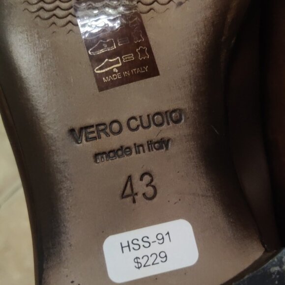 Passo Per Passo brown loafers 43EU 10US leather string tie made italy - Picture 7 of 7